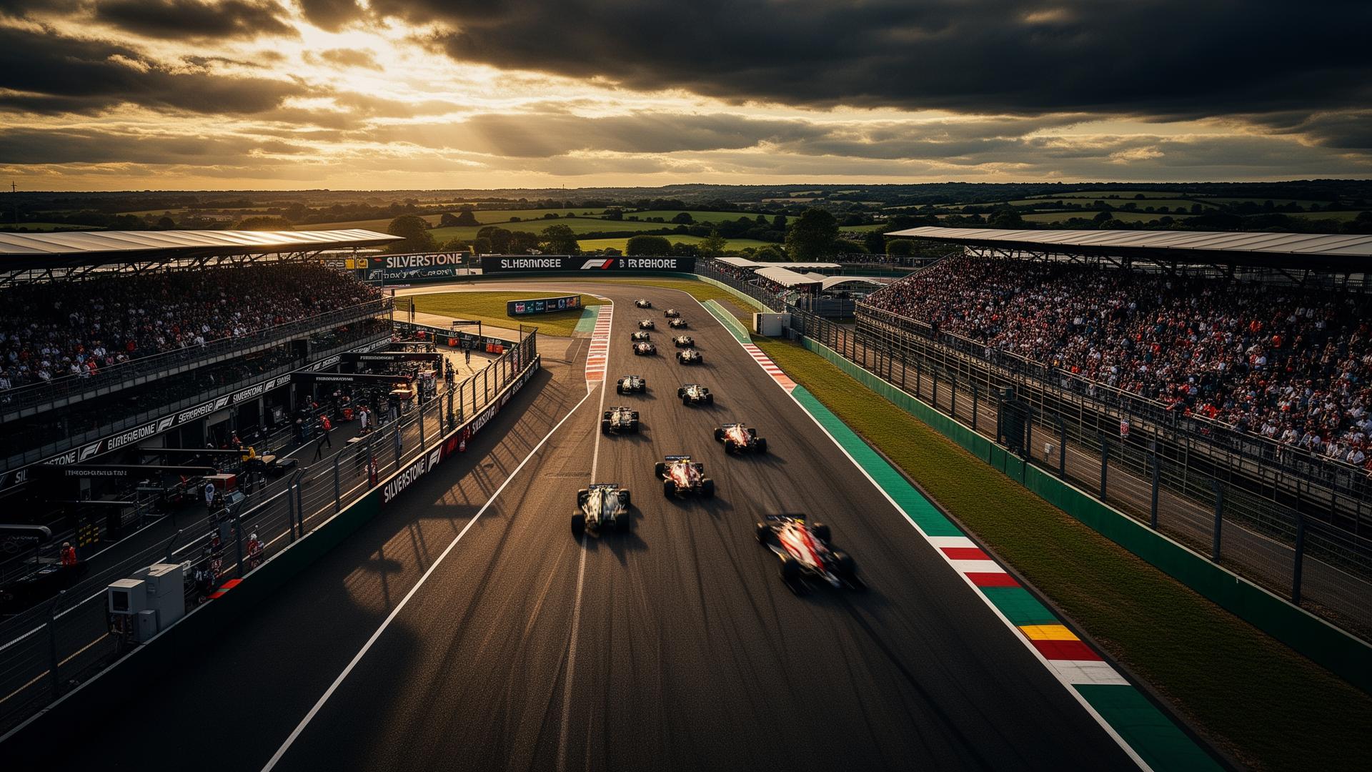 Silverstone Circuit aerial view during the British Grand Prix